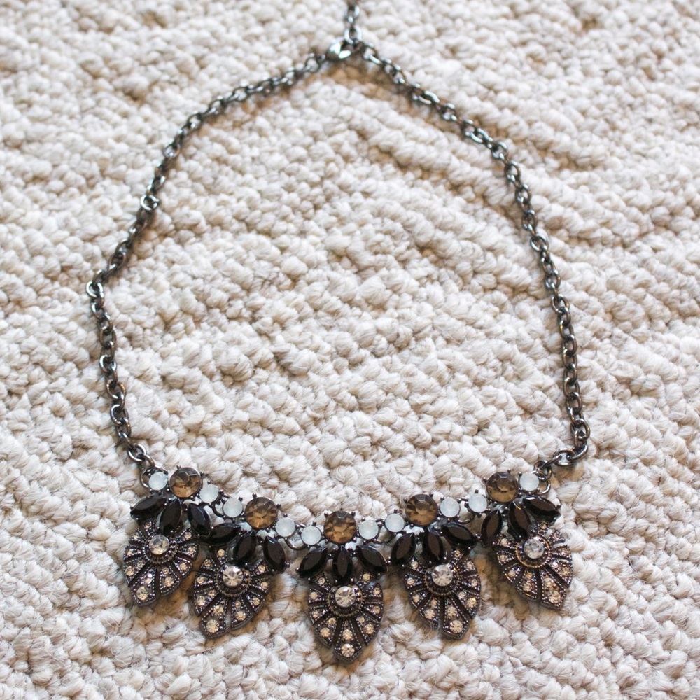 Black/Silver Statement Necklace